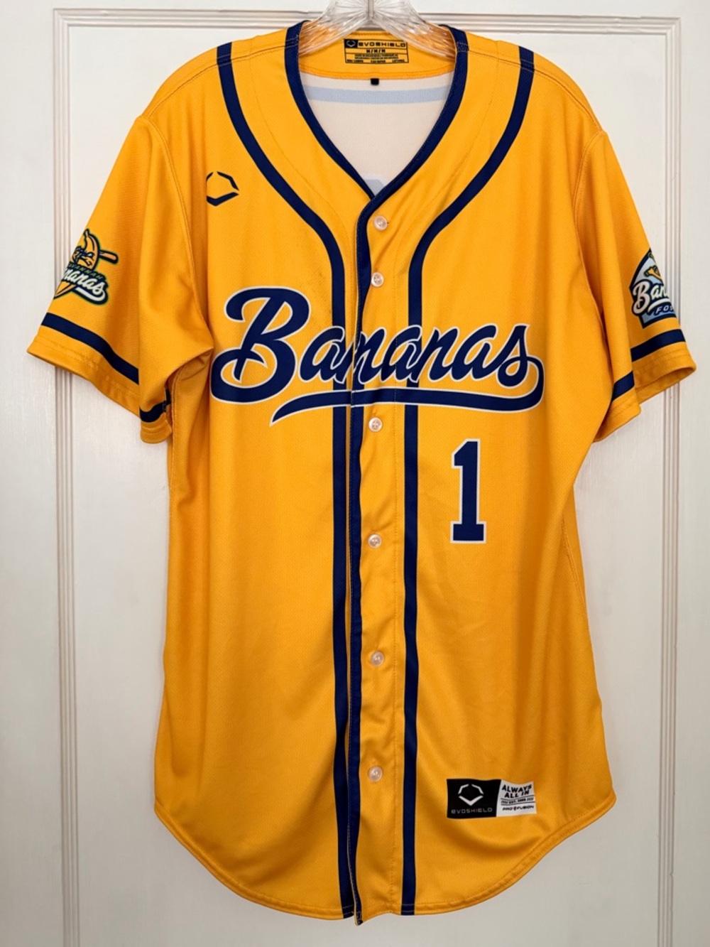Savannah Bananas evoshield baseball jersey adult S